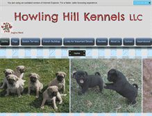 Tablet Screenshot of howlinghillkennel.com
